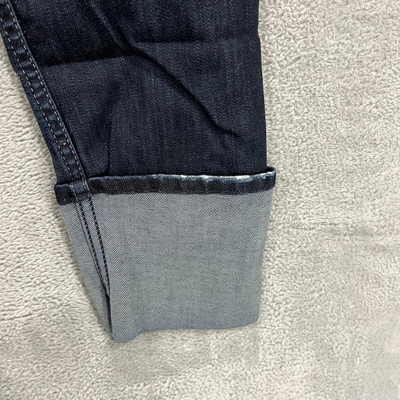 Hudson Jeans Womens 27 Blue Skinny Cuffed Ankle Low Rise Y2K Distressed USA Made - Picture 7 of 13